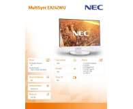 Nec MultiSync EA242WU Biały - 1048498 - zdjęcie 5